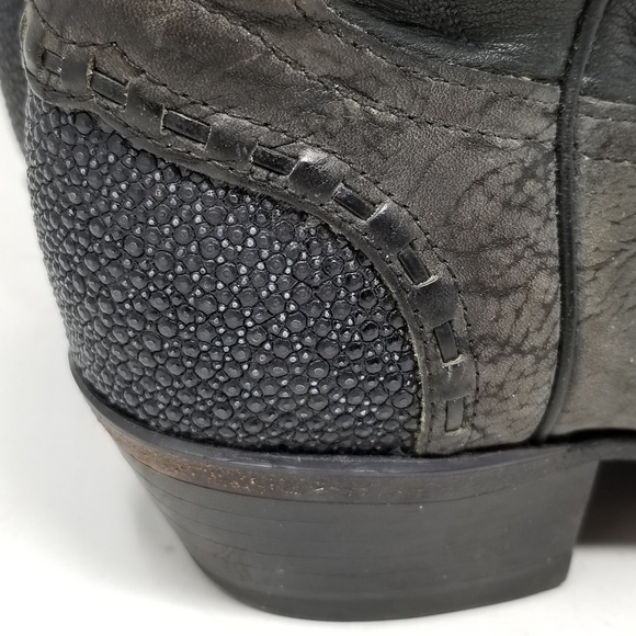Tony Lama Stingray Leather Cowboy Boots Mens Size 7EE Womes 8.5 Pointy Toe main image 10